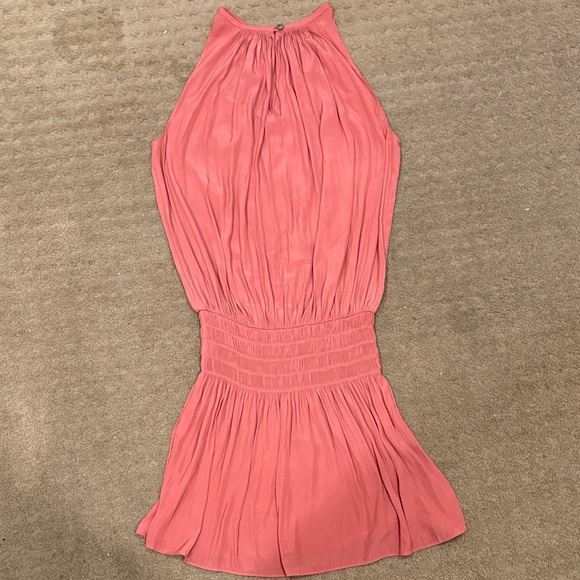 2 Mini woven Dresses-animal print & coral-size 2(S) - Picture 2 of 3